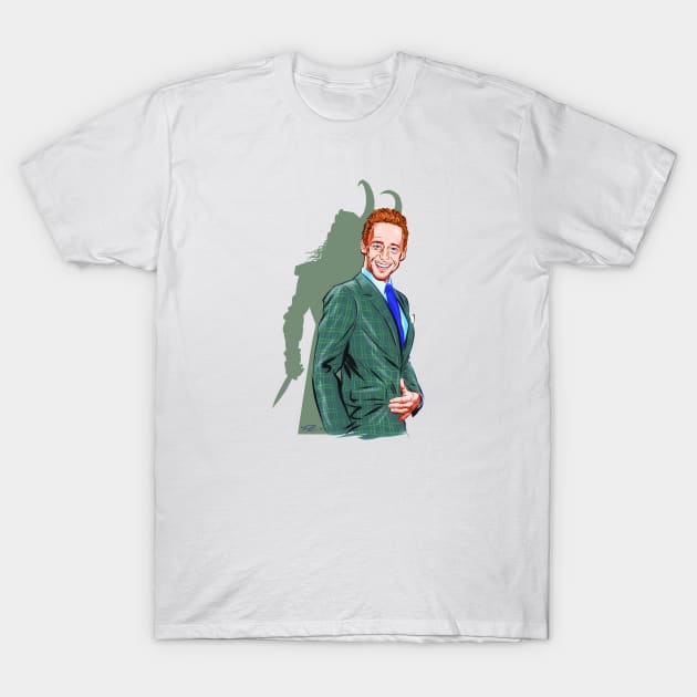 Tom Hiddleston - An illustration by Paul Cemmick T-Shirt by PLAYDIGITAL2020